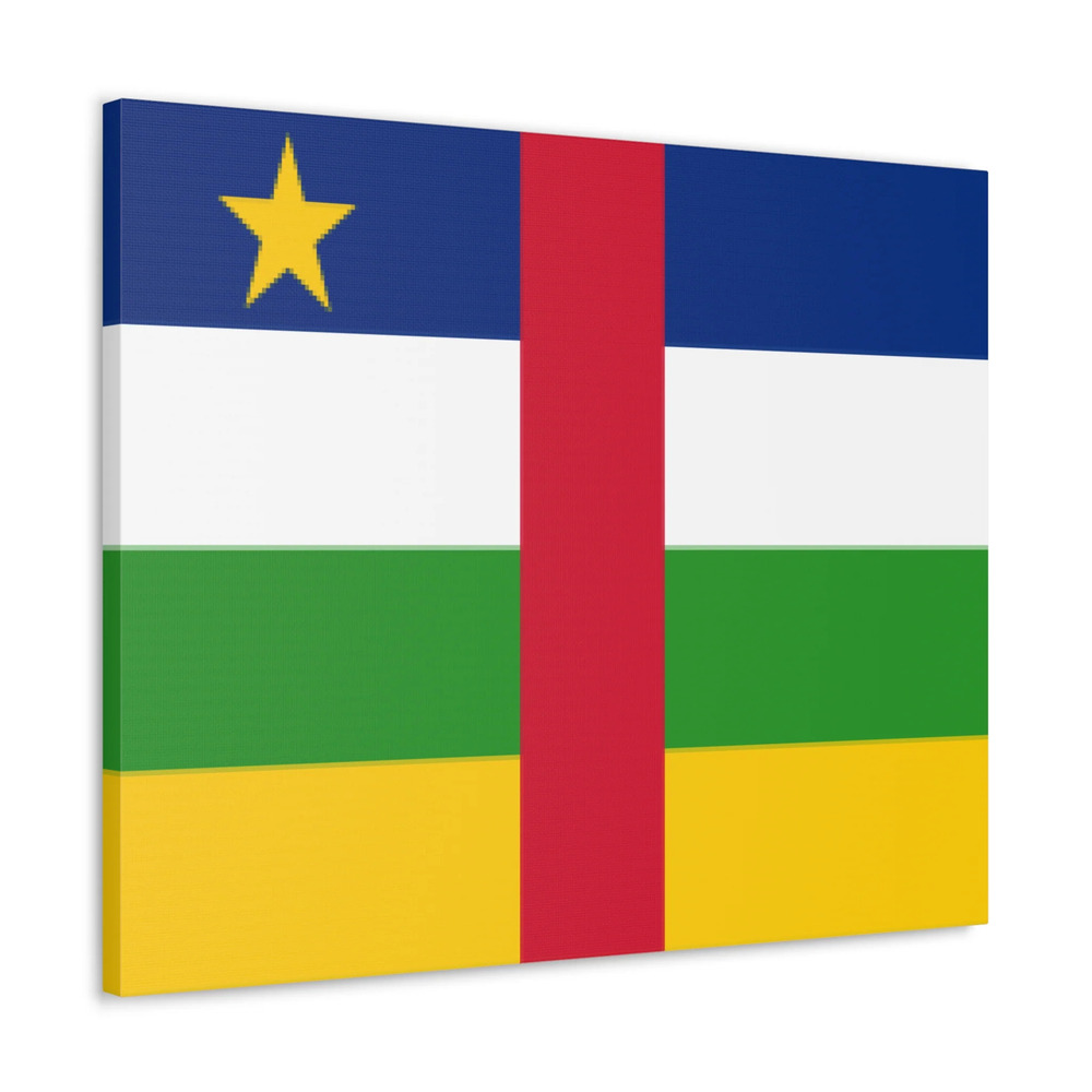 Central African Republic Country Flag Canvas Vibrant Wall Art Unframed Home
